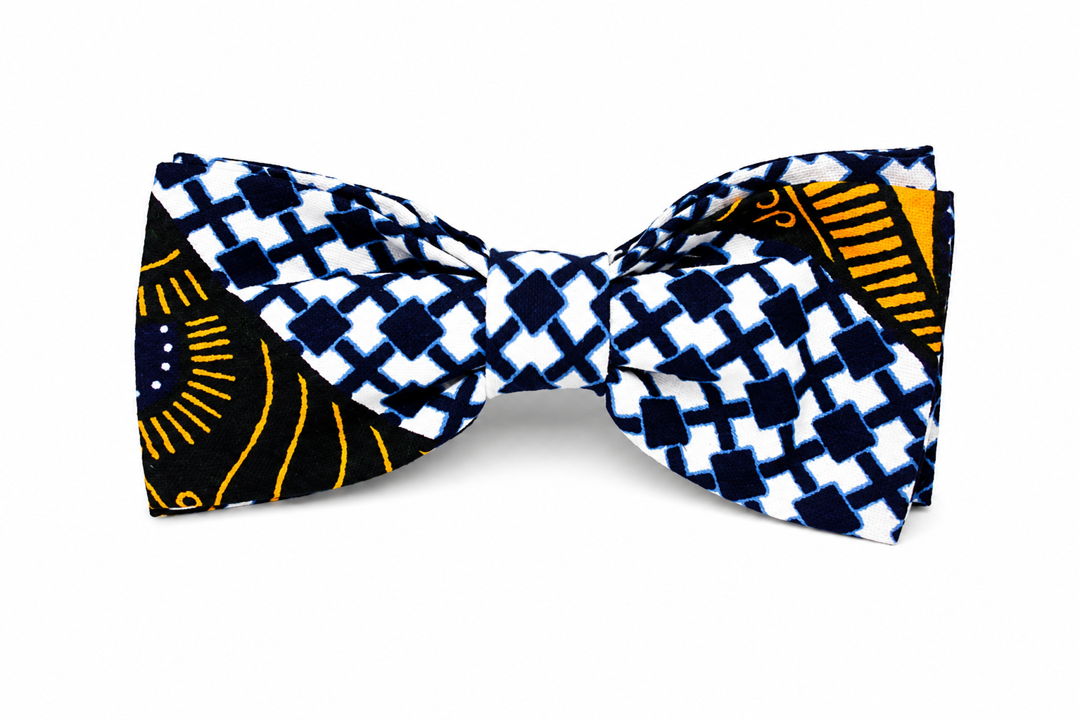 Tie - Checkered Blue and Gold