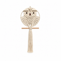 Handcrafted macramé owl wall hanging