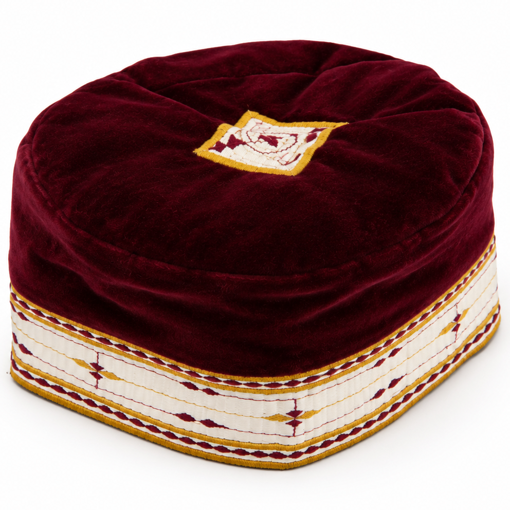 Men's Red Velvet Cap Embroidery - Fila