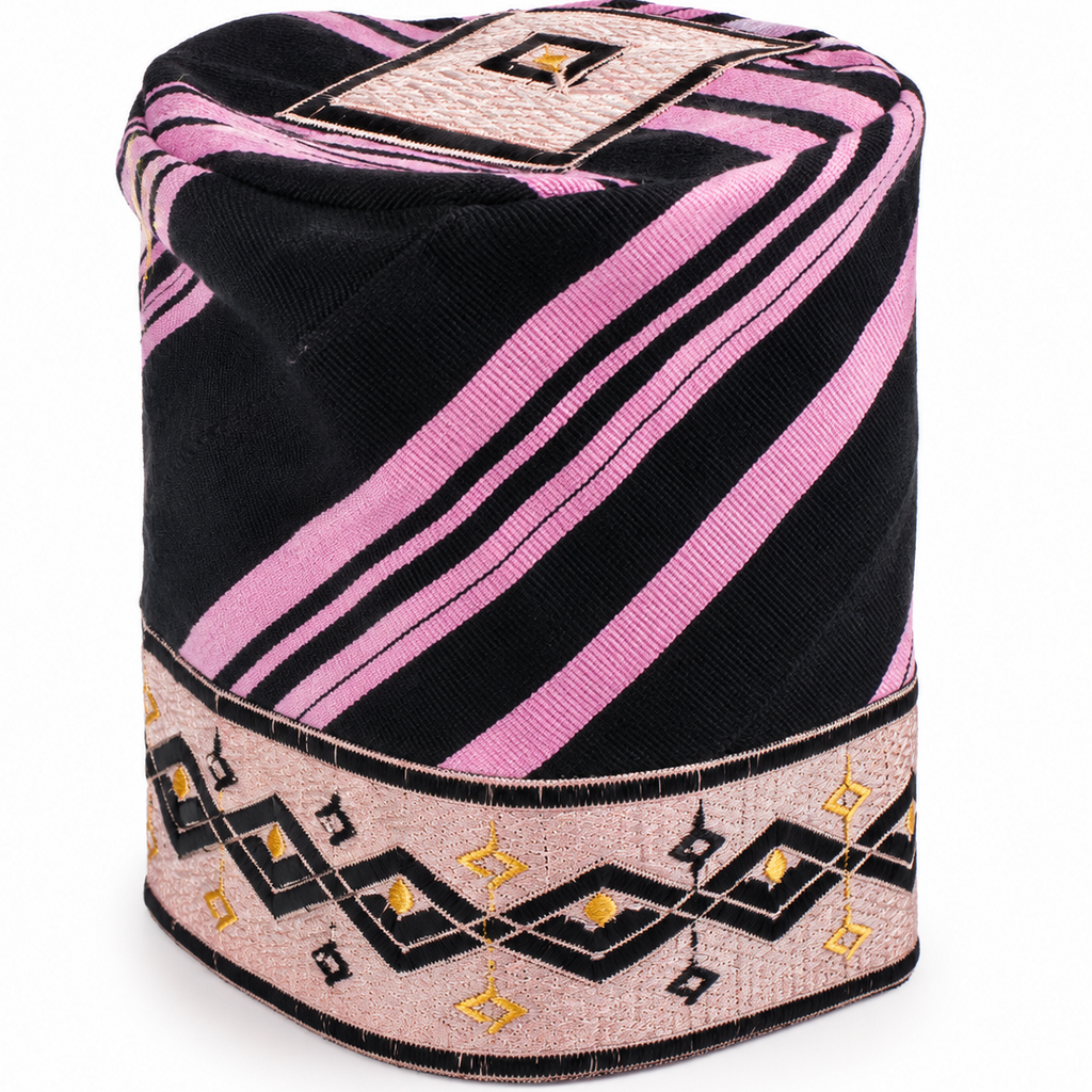 Men's Black and Pink Cap Embroidery - Fila