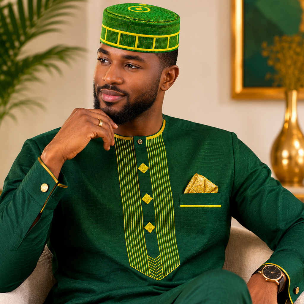 Men's Green (Yellow) Cap Embroidery - Fila