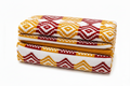 Adinkra Design Burgundy White Gold