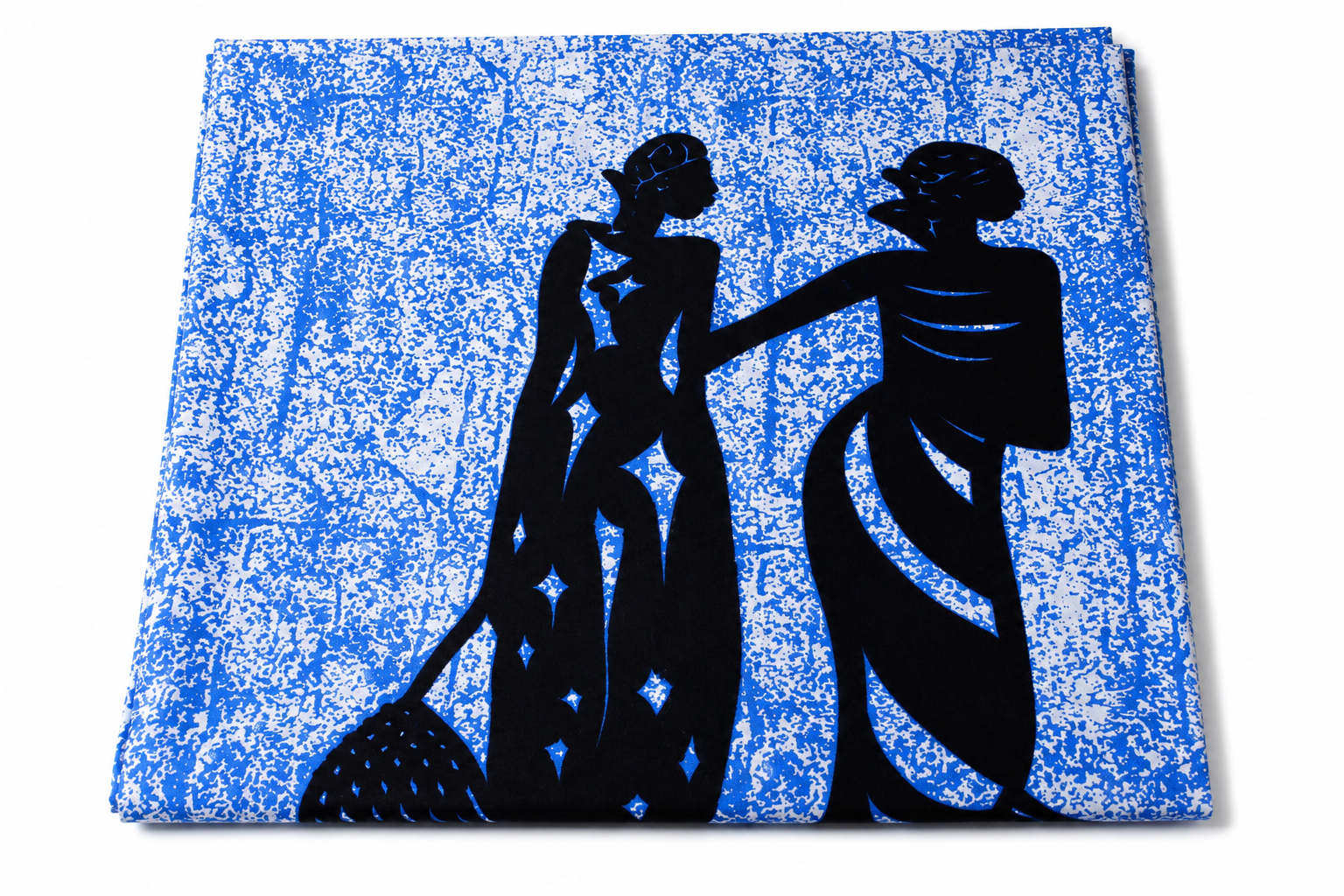 Two women in Blue Ankara