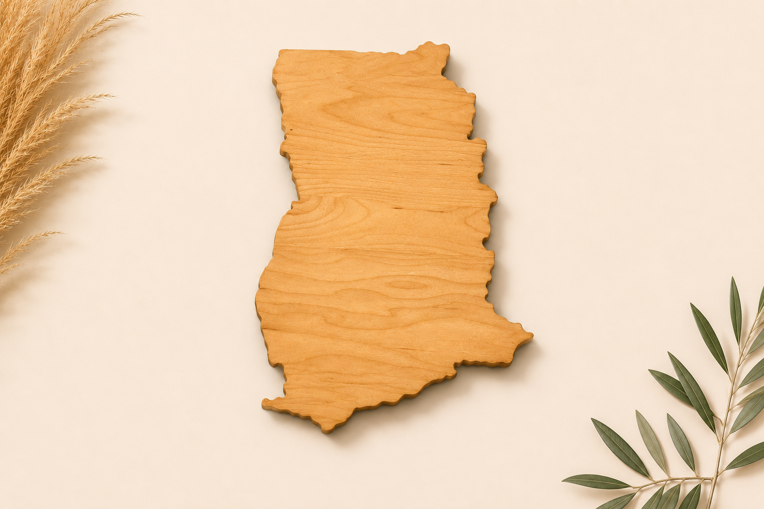 Wooden silhoutte of Ghana