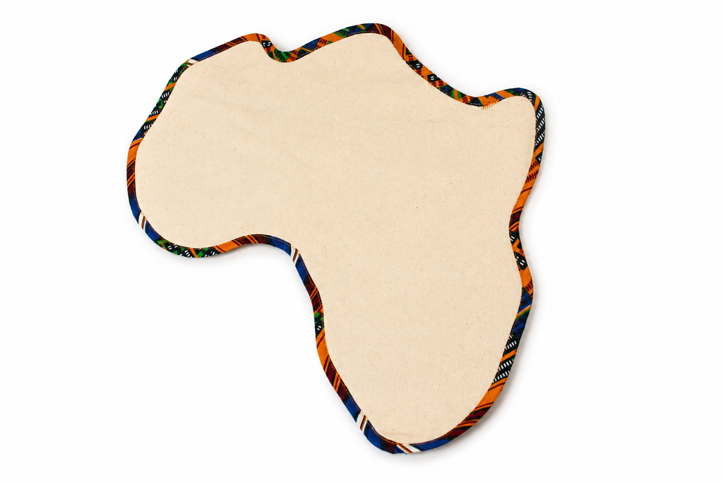 Africa Silhouette Pouch Cream